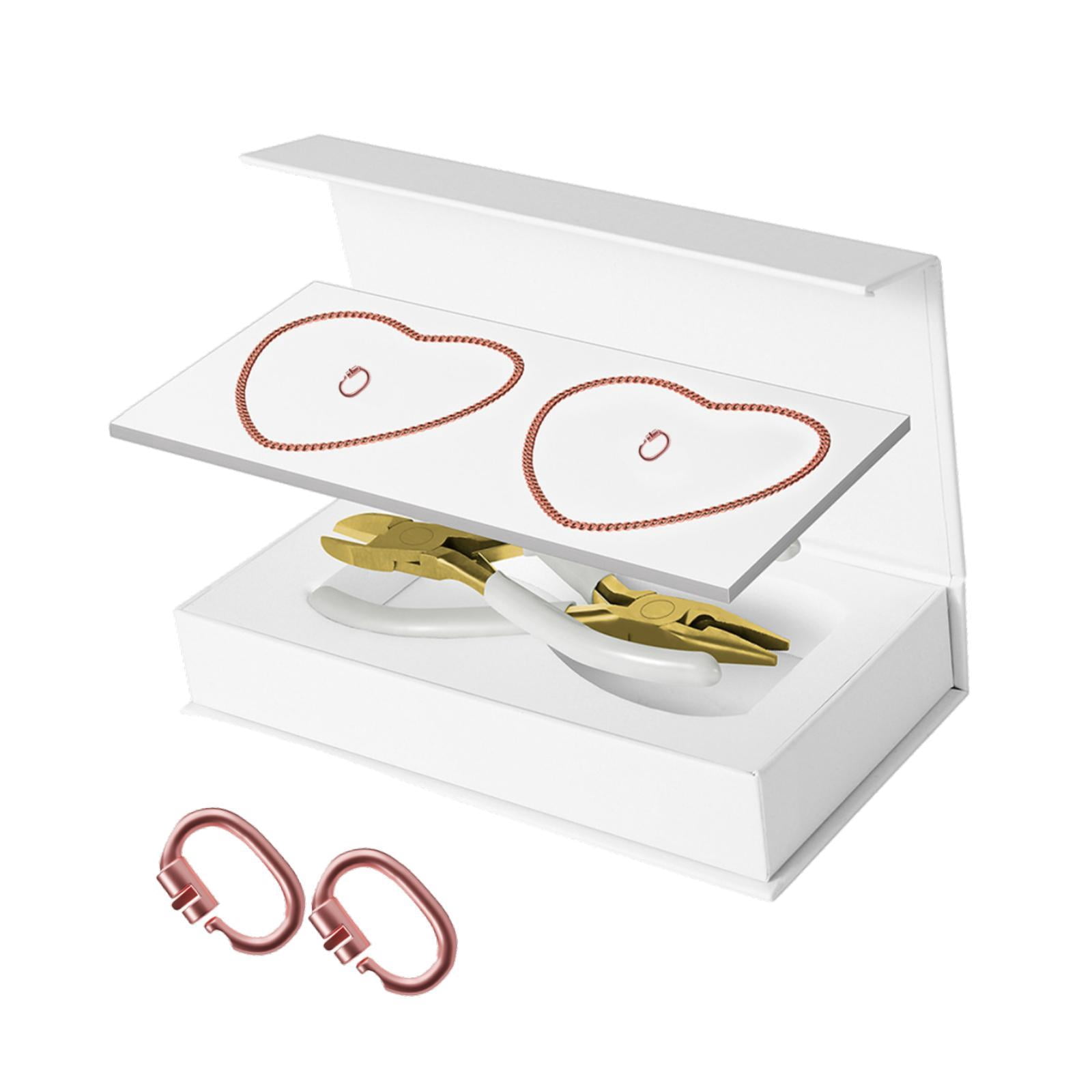 Segolike Permanent Bracelets Kit Couples Bracelets for Him and Her with Locking Clasps Jewelry for Date Night Activity Valentine'S Pair Rose Gold