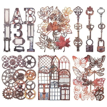 60 Pcs Vintage Cut-Out Stickers Set, Antique Design Stickers Paper for Scrapbooking Journaling Supplies, Self-Adhesive Stickers for DIY Arts and Crafts