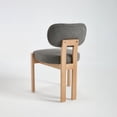thumbnail image 7 of Hassch Modern Dining Chairs Set of 2, Armless Kitchen Chairs with Upholstered Seat, Solid Wood Legs, Ergonomic Curved Backrest, Perfect for Small Spaces, Gray, 7 of 7