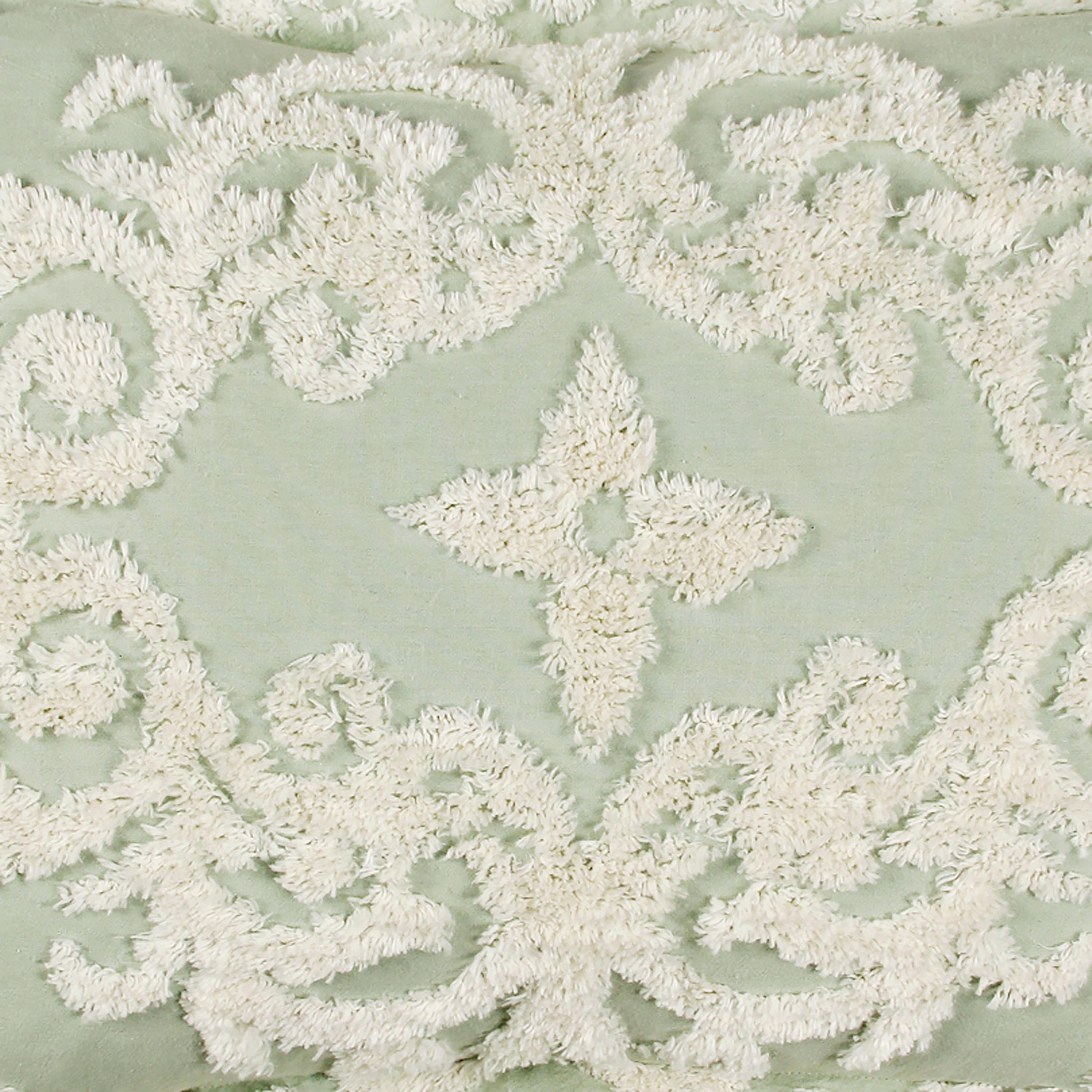 Better Trends 3 Piece Chenille Bedspread Set for Full/Double Bedspread 100% Cotton Lightweight Bedspread for all Season Florence Collection (Sage)