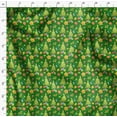 thumbnail image 4 of Soimoi Green polyester Crepe Fabric Gifts & Christmas Tree Printed Craft Fabric by the Yard 42 Inch Wide, 4 of 5