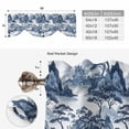 thumbnail image 6 of Blue Garden Tie Up Valance Curtains for Windows, Kitchen Curtains Window Treatments, Retro Mountain Tree Forest Landscape Short Window Shades Valances for Bedroom Bathroom Cafe 54"x18", 6 of 8