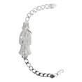 thumbnail image 1 of JOYARIS Pulsera Cuabana Santa Muerte Esclava Plata Ley 925 Talla Largo / Ancho 20 cm x 7.5 mm PT-0000915, 1 of 4