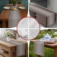 thumbnail image 6 of Brown Gray Ombre Short Table Runner 48 Inches Long, Modern Gradient Abstract Art Cotton Linen Table Runners Dresser Scarves, Fabric Tabletop Scarf Furniture Cover for Home Dinner Party Decor 13"x48", 6 of 8