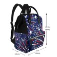thumbnail image 2 of Disketp Red White Blue Fireworks 1 Mochila de Pañales de Gran Capacidad con Múltiples Bolsillos, Mochila de Viaje Multifuncional para Bebé, Unisex, Moderna y Resistente, 2 of 6
