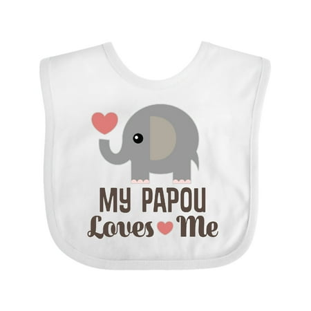 

Inktastic My Papou Loves Me Gift Baby Boy or Baby Girl Bib