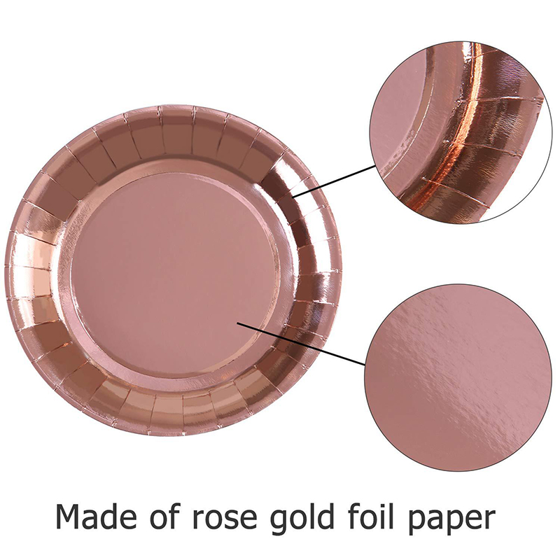 rose gold paper plates