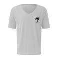 thumbnail image 4 of JAJAHO Mens Hawaiian T Shirt Summer Beach Vacation Clothes V Neck Coconut Tree Print Short Sleeve Graphic Tees Comfy Tops, 4 of 4