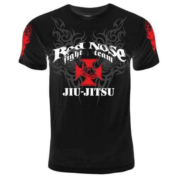 Red Nose Jiu-Jitsu Fight Team MMA Shirt, Black
