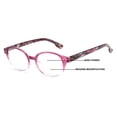thumbnail image 3 of V.W.E. Oval Round Progressive Reading Glasses - Clear on Top - Mosaic Temple - AR Coating Z125 +1.00, 3 of 4