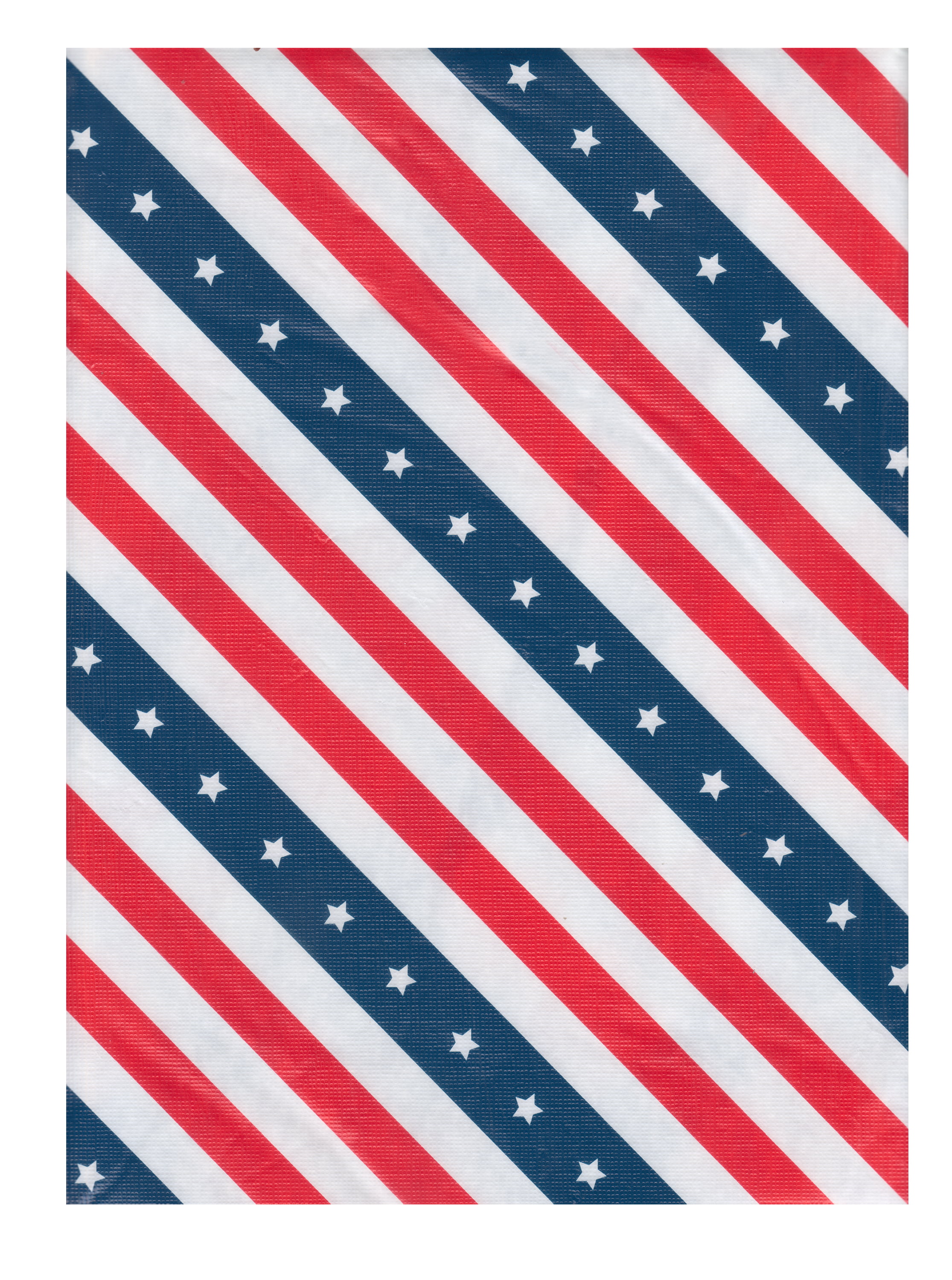 52" x 90" Vinyl Tablecloth Flannel Backing American Flag Stars & Stripes 