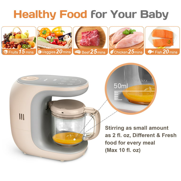 Sage Spoonfuls Baby Food Maker, Processor and Immersion Blender with  Dishwasher-Safe Stainless Steel Attachments for Meal Prep & Baby-Led  Weaning