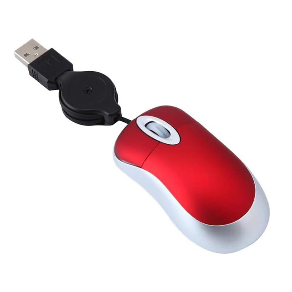 Mini wired mouse USB retractable optical mouse free drive office gaming mouYCYN 