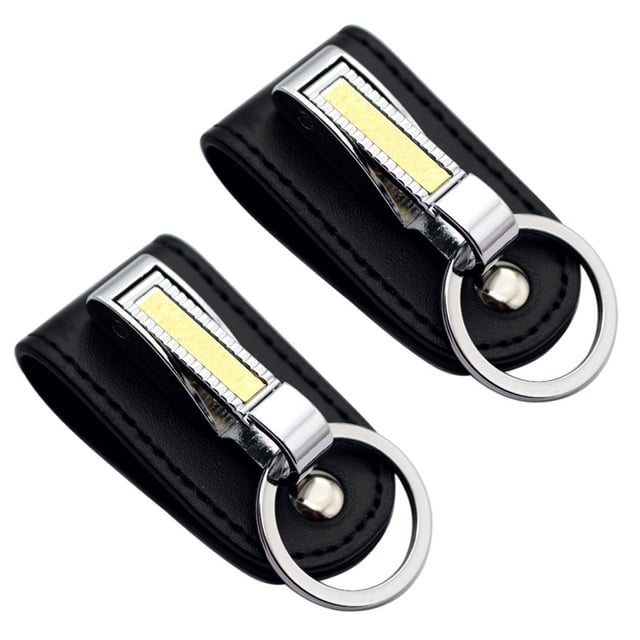 2 llaveros, llavero de cinturón de cuero con lazo para llavero, clips para llavero con llavero desmontable para hombres 2412