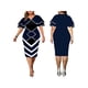 thumbnail image 1 of TRKIYQC Vestido ajustado para mujer, cuello en V, doble capa, manga corta con volantes, cremallera trasera, falda de una pieza TRKIYQC Vida cotidiana, 1 of 4