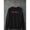 thumbnail image 3 of Mummy. Pink Lettering Sweatshirt Women -Image by Shutterstock, Female 3X-Large, 3 of 4