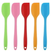 HEQUSIGNS 5 Pack Rubber Spatula Set, Heat Resistant Seamless Rubber Scraper, Non-Stick for Cooking Baking Mixing