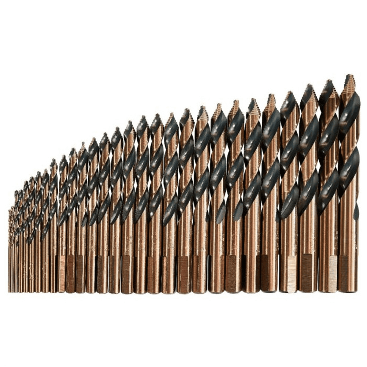 KnKut 29 Piece Mechanics Length Step Point Drill Bit Set 1/16"-1/2" by 64ths