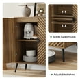 thumbnail image 6 of Algherohein Sideboard Cabinet with Two Doors Adjustable Shelves,Freestanding TV Stand,Coffee Bar for Kitchen, Living Room, Walnut, 6 of 6