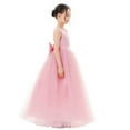 thumbnail image 4 of Ekidsbridal Satin Backless Tulle Formal Flower Girl Dress for Junior Pageants Birthday Party Gowns 722 10, 4 of 6