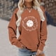thumbnail image 3 of ICHUANYI Liquidación Camiseta holgada estampada a la moda para mujer Blusa de manga larga cuello redondo Tops casuales sudadera con capucha ICHUANYI WER202308255622, 3 of 4