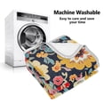 thumbnail image 5 of Yayeee Throw Blanket for Couch Soft Warm 50" x 60" Sofa Chair Bed Decoration, Colorful Floral Pattern, 5 of 7