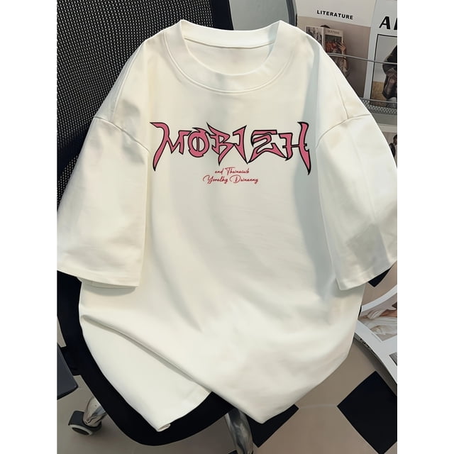 Men's Retro Angel Wings Graphic Cotton T-Shirt - Casual Loose Fit, Short Sleeve, Round Neck, Lightweight & Breathable, Summer Streetwear for Everyday Use