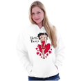 thumbnail image 3 of Vintage Betty Boop Cartoon Hearts Hoodie Sweatshirt Women Brisco Brands S, 3 of 4