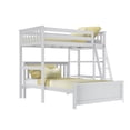 thumbnail image 3 of Max & Lily Solid wood L-Shaped Bunk Bed, Twin over Full with Bookcase for Kids, White, 3 of 13