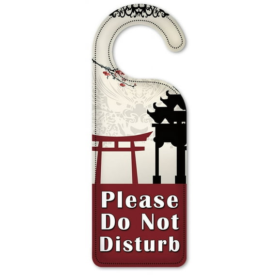Do Not Disturb Door Knob Hanger Sign - Asian
