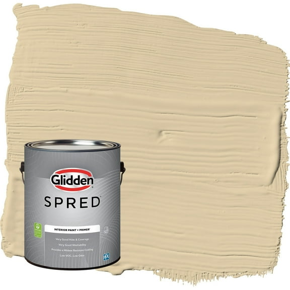 Glidden Spred Cookie Dough / Beige Semi-Gloss Interior Paint with Primer, 1 Gallon