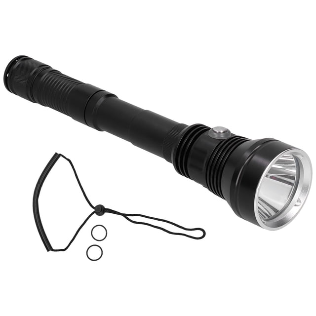 Linterna de buceo IPX8 resistente al agua hasta 80 m, luz LED potente de 8000 lúmenes.