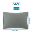 thumbnail image 6 of PiccoCasa 2 Packs Microfiber Pillowcases with Envelope Closure, King Grey, 6 of 8