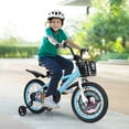 thumbnail image 2 of Costway 16" Kid’s Bike for 4-7 with Height-Adjustable Handlebar & Saddle Handbrake Blue, 2 of 10