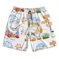 thumbnail image 3 of Uemuo Gnome Camping Fishing Pattern Men's Swim Trunks Hawaiian Beach Bathing Suit Swimsuits Beach Quick-Dry Shorts with Pockets-X-Large, 3 of 9