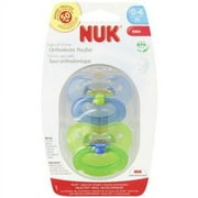 Gerber NUK Orthodontic Pacifier, Size 2 , 6-18 Months (Colors May Vary) 2 ea