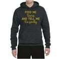 thumbnail image 3 of Wild Bobby, Gold Feed Me Tacos And Tell Me I'm Pretty Cinco de Drinco Cinco De Mayo Unisex Hoodie Sweatshirt, Heather Black, XX-Large, 3 of 5