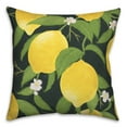 thumbnail image 2 of Creative Products Black and Yellow Lemon 18 x 18 Spun Poly Pillow, 2 of 3