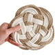 thumbnail image 4 of insstyletablematlinenstrawwovencoasterpotmatcottonthreadanti-scaldingheatinsulationpadroundmat, 4 of 5