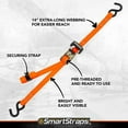 thumbnail image 6 of SmartStraps 1 in. x 10 ft. Orange RatchetX Heavy Duty Ratchet Tie Down Straps, Padded D-Handle, 1,000 lb. Safe Work Load - 2 pack, 6 of 8