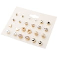 thumbnail image 4 of Juego de Aretes de Cristal Sunnimix para Mujer y Niña Oro, 4 of 8
