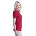thumbnail image 3 of Port Authority Ladies Horizontal Texture Polo-L (Rich Red), 3 of 6