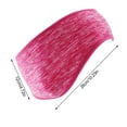 thumbnail image 3 of Winter Running Headband Windproof Ear Muffs Elasticity Fleece Head Protector Hearing Protection Simple Style for Outdoor Riding Fushcia, 3 of 6