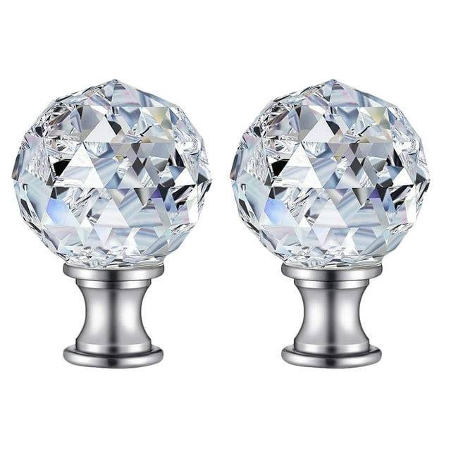 2 remates para pantalla de lámpara, pomo decorativo para lámpara de mesa o de pie