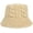 Beige, variant on CoCopeaunts Womens Bucket Hat Solid Color Foldable Floppy Knit Bucket Cap Warm Wide Brim Cable Twist Pattern Fisherman Cap