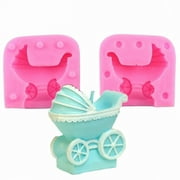 Exquisite Baby Stroller 3D Handmade Soap Craft Kitchen Baking Fond Family Gift