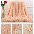 thumbnail image 4 of Luoshdecor Long Faux Fur Throw Blanket for Sofa Couch, Super Soft Fluffy Cozy Comfy Microfiber Blankets for Couch Sofa Bedroom, 4 of 8