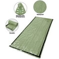 thumbnail image 3 of Emergency Bivy Sack Bivy Bag - Emergency Sleeping Bags  Mylar Survival Sleeping Bag Emergency Bivvy Sack Waterproof Lightweight Compact Gear Blanket Thermal Escape Camping (Green with Storage Bag), 3 of 7