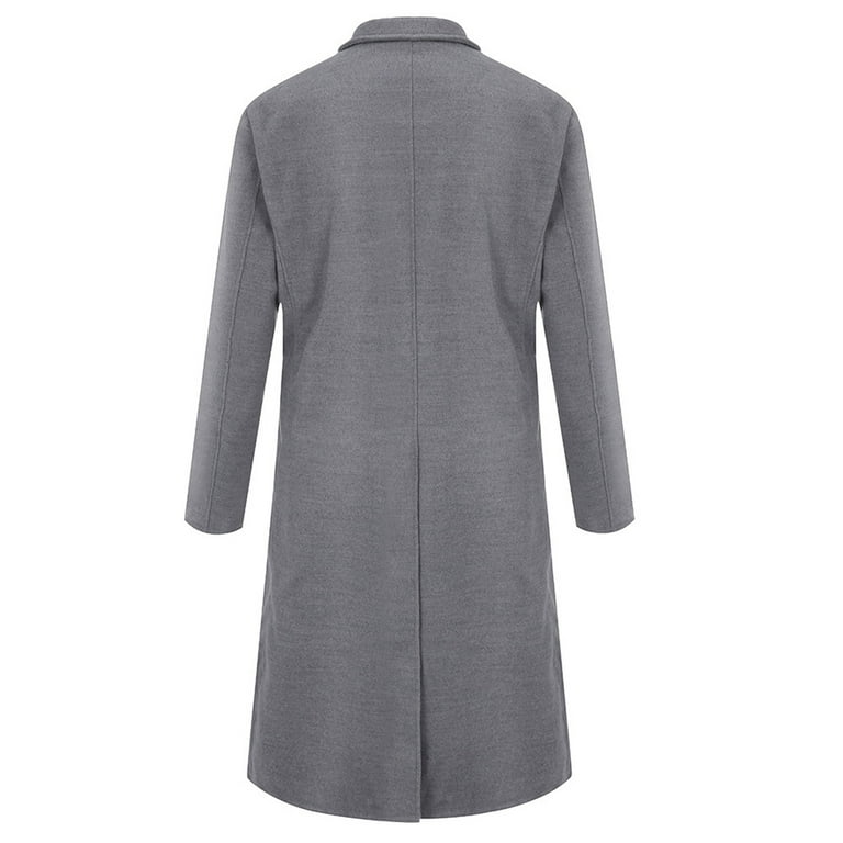 JUUYY Men's Jackets Winter Fashion Slim Fit Long Single