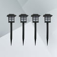 thumbnail image 2 of LOLIPPYY 4-Pack Solar Pathway Lights Outdoor Solar Powered Landscape Lighting for Yard Walkway Lawn Patio Driveway Warm Glow (Black), 2 of 7